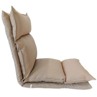 Mobili Rebecca Mobili Rebecca - Rebecca Mobili Silla Acolchada Tumbona Meditaci&oacute;n Beige Metal Poli&eacute;ster 70x56x70