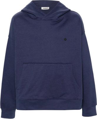 A Paper Kid Stijlvolle Blauwe Hoodie voor Mannen - Heren - Hoodies - Blauw - L - Hoodies & sweatvesten