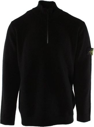 Stone Island Turtleneck Sweater - Heren - Coltruien - Zwart - 2XL - Wol - Truien & Vesten