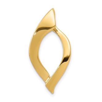 Diamond2Deal 14k Yellow Gold Fits up to 8mm Regular, 10mm Fancy Reversible Omega Slide