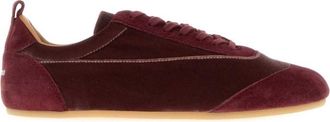 Jil Sander Red Lace-up Sneakers