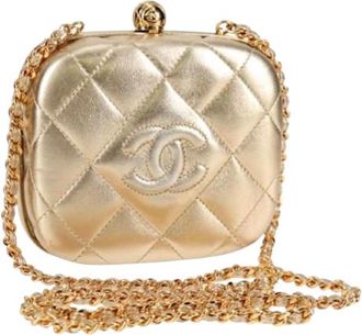 Chanel Logo CC Gold Bag Size S
