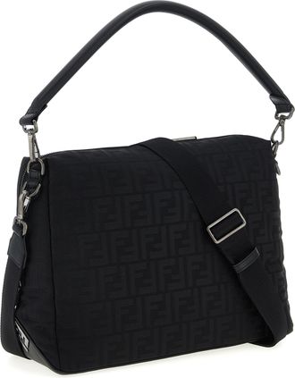 Fendi Mens Black Polyamide Shoulder Bag