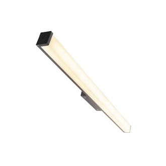 QAZQA Moderno Aplique Moderno De Ba&ntilde;o Negro 92 Cm Ip44 - Cascada Pl&aacute;stico /acero Rectangular Incluye Led Max. 1 X 18 Watt - Qazqa