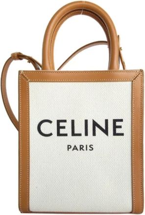 Celine Pre-owned Handbags, female, White, Size: ONE SIZE Pre-owned Canvas celine-bags