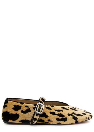 Le Monde Beryl LE Monde Beryl Stella Leopard-print Velvet Ballet Flats - 36 (IT36 / UK3)