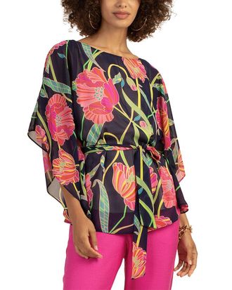 Trina Turk Regular Fit Eye Opener 2 Top