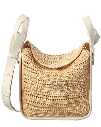 Loewe Compact Hammock Raffia & Leather Tote