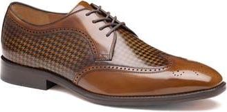 Johnston & Murphy Sullivan Wingtip Derby in Mahogany Brush-Off Houndstooth at Nordstrom Rack, Size 10.5