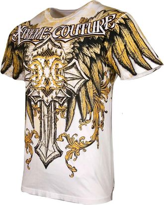 Xtreme Couture by Affliction Mens T-Shirt Siren, White, Large