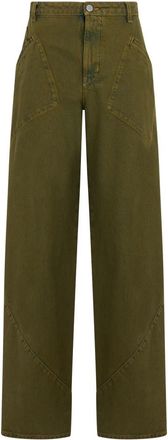 Alberta Ferretti Wide Jeans - Dames - Loose Fit Jeans - Groen - S - Katoen - Jeans
