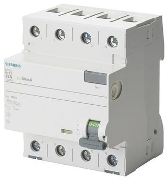 SIEMENS 5sv34448 Interruptor Diferencial Blanco 4 Polos 40a
