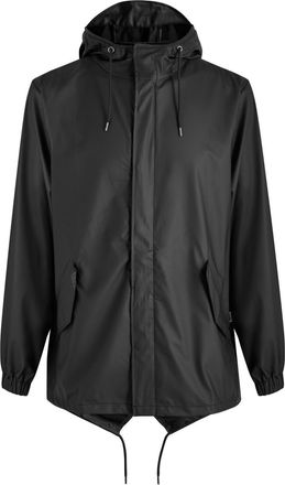 Rains Hooded Rubberised Parka - Black - S