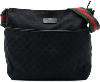 Gucci Pre-owned Gucci GG Canvas Web Crossbody Unisex 189751 497717