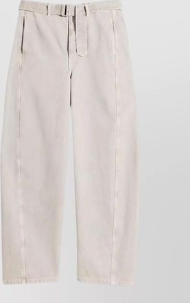 Christophe Lemaire wide leg silk blend trousers belt loops