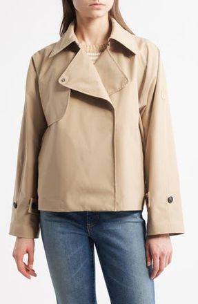 Save The Duck Greta Water Resistant Short Raincoat in Stardust Beige at Nordstrom Rack, Size 4(L)