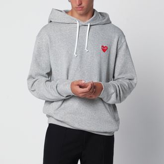 Comme Des Gar&ccedil;ons Felpa con cappuccio grigia in cotone
