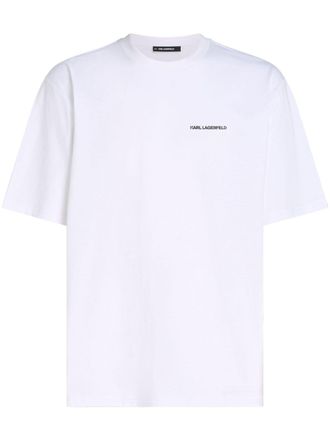 Karl Lagerfeld logo-tape T-shirt - White
