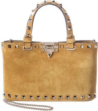 Valentino Rockstud Mini Suede Tote