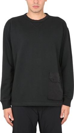Ten c Black Crew Neck Sweatshirts