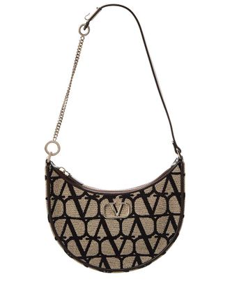 Valentino Vlogo Signature Toile Iconographe Canvas & Leather Hobo Bag