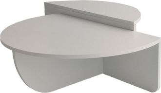 Concept Usine Mesa baja redonda modular blanca