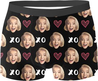 Generic Personalised Boxers For Men With Face Photo Mens Boxers Custom Funny Shorts for Men Underwear Personalised Gifts for Valentines, Anniversary, Birthday