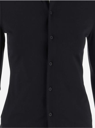 Balenciaga Womens Stretch Jersey Shirt Black Polyamide
