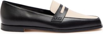 Manolo Blahnik Polonoff Two-tone Leather Loafers - Black And White - 41 (IT41 / UK8)
