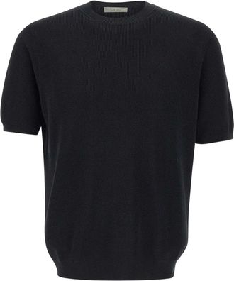 FILIPPO DE LAURENTIIS T-shirt a maniche corte a coste - Nero
