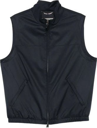 Canali Bodywarmer met rits - Blauw