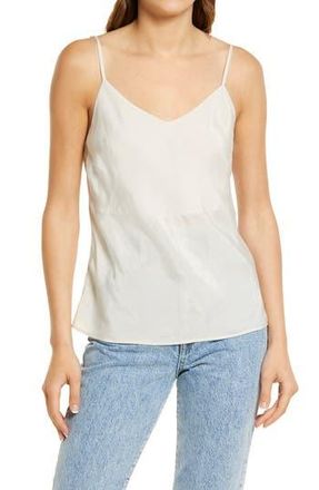 AG - Adriano Goldschmied Scarlet Matte Satin Camisole in White Cream at Nordstrom Rack, Size X-Small