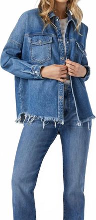 Mavi Fiona Relaxed Denim Shirt In Sky Organic Blue