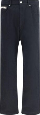 Moschino Mens Relaxed Cotton Blend Pants - Black - Size EU 52 (Mens)