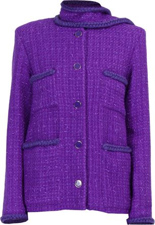 Rowen Rose Giacca in tweed - Viola