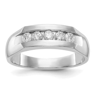 Diamond2Deal 14k Gold Lab Grown Diamond Wedding Band Ring 1/2Ct Clarity- VS Color- D-E