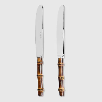 Gucci Bamboo Knife, Set Of Two, Brown