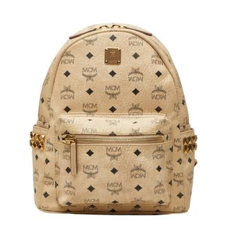 MCM Mcm Beige Pvc Backpack (Pre-Owned)
