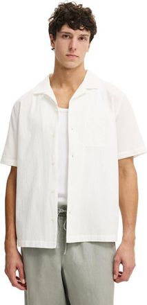 Cotton On Mens Riviera Short Sleeve Shirt in Summer White at Nordstrom, Size X-Large