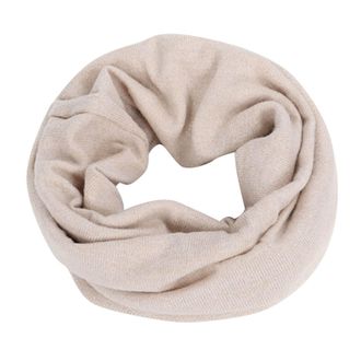 Generic Womens Stretchy Scarf Light Weight Matching Ribbed Winter Warm Jersey Knit Circle Wrap Solid Color Loop Winter Neck Scarf for Women Men Beige