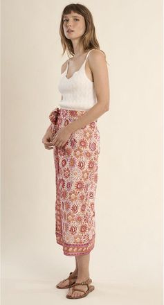 Molly Bracken Bedrukte wikkelrok