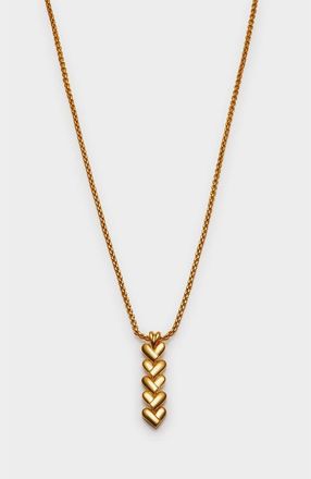 Katie Loxton Heart Link Necklace in Gold Coated at Nordstrom, Size 18