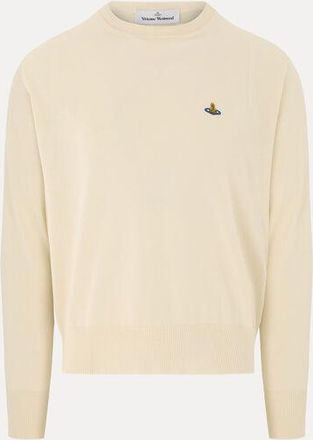 Vivienne Westwood Alex Round Neck Sweater Mako Cotton Cream XXL Men