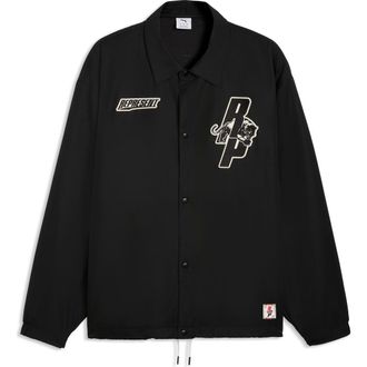 Puma x Represent Coachs Jacket in Puma Black at Nordstrom, Size Xx-Large