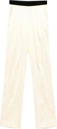 Tom Ford Stretch Silk Satin PJ Broek - Dames - Straight fit broeken - Beige - M - Satijn - Broeken