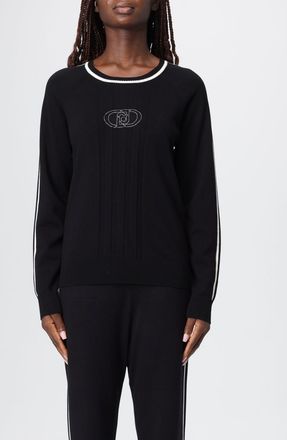 Liu Jo Maglia a girocollo in misto viscosa con logo Liu Jo