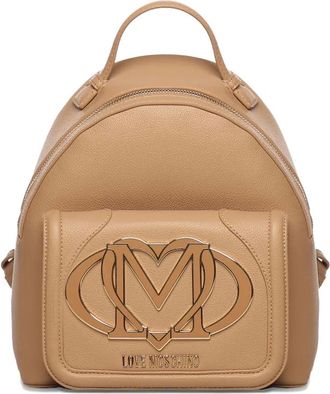 Love Moschino Zaino con placca logo - Marrone