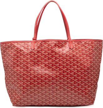 Goyard 2013 Goyardine Saint Louis GM tote bag - unisex - Fabric/Calf Leather - One Size - Red