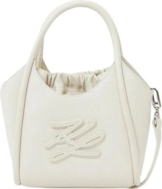 Karl Lagerfeld Cabas Villa La Vigie - Dames - Handtassen - Wit - ONE Size - Leer - Tassen
