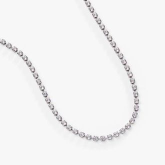 Alex and Ani Crystal Tennis Chain Necklace in Silver at Nordstrom